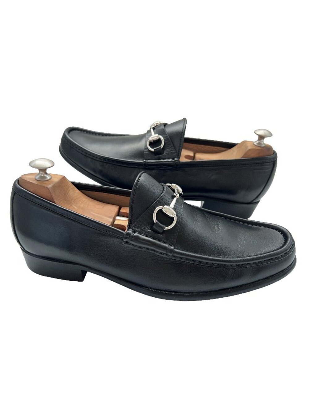 $1090 Gucci Mens Horsebit 1953 Dress Shoes Silver Bit Loafers US 9.5 / UK 9 / 43 - Picture 7 of 11